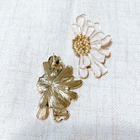 Flower statement earrings N149 - Picture 5 of 6